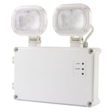 BELL 09088V2 emergency twin spot Spectrum 12W LED IP65 Emergency Twin Spot - Non-Maintained - Select Self-Test or Manual