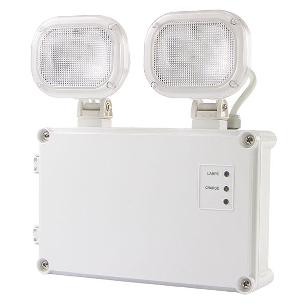 BELL 09088V2 emergency twin spot Spectrum 12W LED IP65 Emergency Twin Spot - Non-Maintained - Select Self-Test or Manual