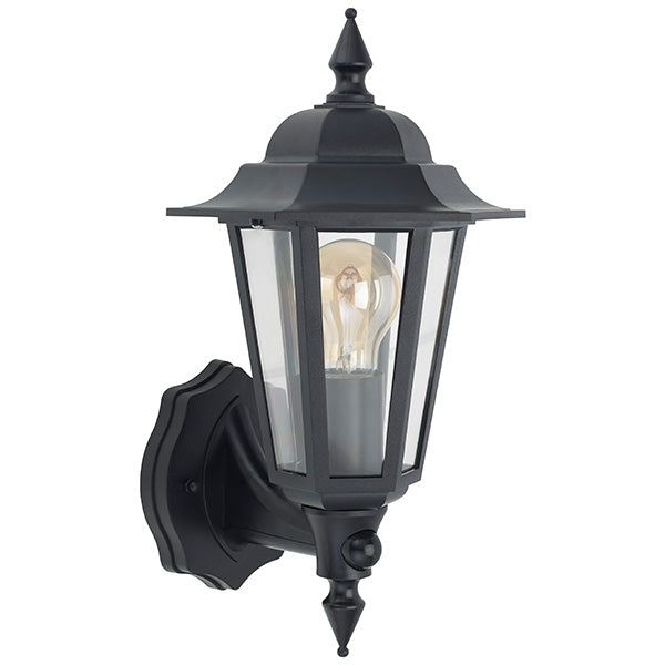 BELL 10359 outdoor lantern Retro Vintage Lantern in Black with PIR (Lamp Not Included)