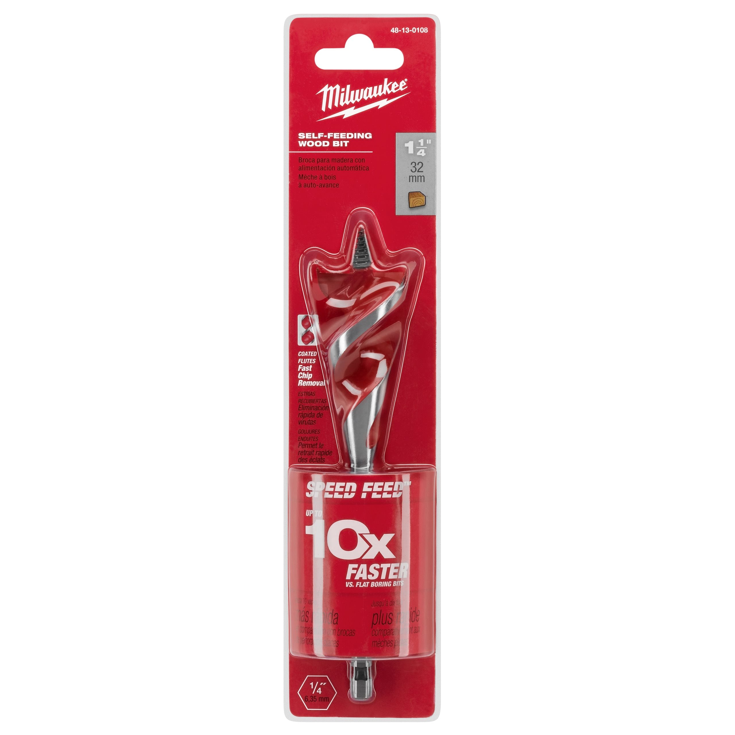 Milwaukee Speed Feed Wood Drill Bit 32 x 165mm