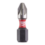 Milwaukee SHOCKWAVE Impact Duty PZ2 25mm Screwdriver Bits 25 Pack