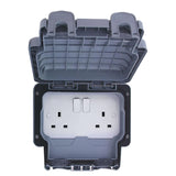 MK 56482GRY 2 Gang Switched Outdoor Socket DP 13A