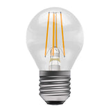 Clear Round LED Filament Dimmable Light Bulb - ES - 4.5W