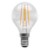 Clear Round LED Filament Dimmable Light Bulb - SES - 4.5W