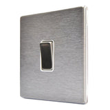 Hamilton 74CR21SS-W CFX Satin Steel 1 Gang Light Switch