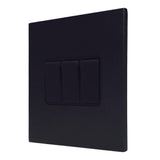 Hamilton 7MBCR23BL-B CFX Matt Black 10A 3 Gang 2 Way Light Switch