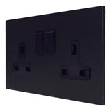 Hamilton 7MBCSS2BL-B CFX Matt Black 13A Double Socket