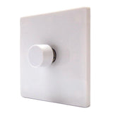 Hamilton 7WC1X40WH CFX Gloss White Push Dimmer 1 Gang 2 Way 400W