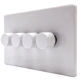 Hamilton 7WC4XLEDITB100WH CFX Gloss White Push LED Dimmer 2 Gang 2 Way 100W