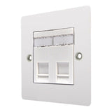 Hamilton 802J45W Gloss White R2J45 CAT 5E Outlet Unshielded