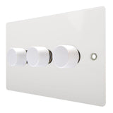 Hamilton 803X40 Gloss White 3 Gang Dimmer 400W