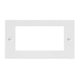 Hamilton 80EURO4 Gloss White 4 Gang Double Plate