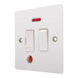 Hamilton 80SPNCWH-W Gloss White Switched Connection Unit 13A and Flex Outlet