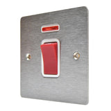 Hamilton 8445NW Stainless Steel 45a Double Pole Switch