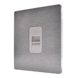 Hamilton 84CTCSW CFX Satin Steel Telephone Slave Socket