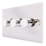 Hamilton 873XLEDITB100 Polished Chrome LED Dimmer 3 Gang 2 Way 100W