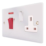 Hamilton 8745SS1BC-W Polished Chrome 45A Cooker Switch + Neon + Socket