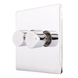 Hamilton 87C2X40 CFX Polished Chrome Dimmer 2 Gang 400W