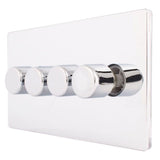 Hamilton 87C4X40 CFX Polished Chrome Dimmer 4 Gang 400W