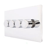 Hamilton 87C4XLEDITB100 CFX Polished Chrome quadruple 100w LED 2 way dimmer