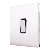 Hamilton 87CR21BC-B CFX Polished Chrome 10a Light Switch 1 Gang 2 Way