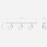 Astro 1487003 Juno Triple Bar Spotlight Bronze