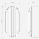 Astro 1032019 Montreal Oval Brushed Brass