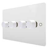 Hamilton 8MW4X40 Matt White 4 Gang Dimmer 400W