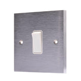 Hamilton 96DPNWH-W Satin Chrome Switch 20A DP + Neon 1 Gang