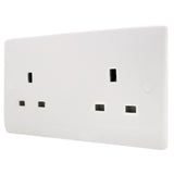 BG 824 Unswitched Double Socket