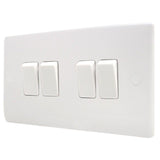 BG 844 4 Gang 2 Way Light Switch 10a