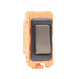 Hamilton FLDP-AB Antique Brass 20A Double Pole Rocker Switch with Black Bezel