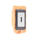 Hamilton FLKDP-BC Bright Chrome Double Pole Key Switch with White, Black and Quartz Grey Bezels