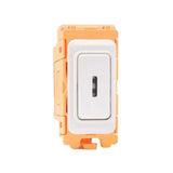 Hamilton FLK212-WH White 2 Way Key Switch with White Bezel