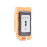 Hamilton FLKDPEL-BC Bright Chrome Double Pole Emergency Lighting Test Key Switch with White, Black and Quartz Grey Bezels