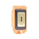 Hamilton FLKEL-SB Satin Brass 2 Way Emergency Lighting Test Key Switch with White and Black Bezels