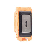 Hamilton FLKEL-SS Satin Stainless 2 Way Emergency Lighting Test Key Switch with White, Black and Quartz Grey Bezels