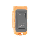 Hamilton FLTP-GA Anthra Grey 10A Triple Pole Rocker Switch with Grey Bezel