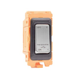 Hamilton FLTP-SS Satin Stainless 10A Triple Pole Rocker Switch with White, Black and Quartz Grey Bezels