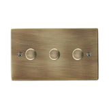 Hamilton 793XLEDITB100 Antique Brass LED Dimmer 3G 2W 100w