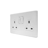 Hamilton 7WCSS2WH-W CFX Gloss White Double Socket