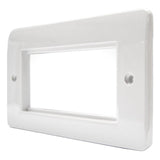 MK K184WHI Logic Data Plate 4 Module White Plastic