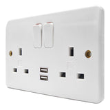 MK K2744WHI USB Double Socket