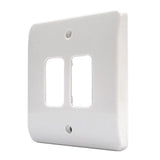 MK K3632WHI Grid 2 Module White Plastic Frontplate