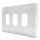 MK K3633WHI Grid 3 Module White Plastic Frontplate