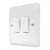 MK K4872WHI Light Switch 2 Gang 2 Way