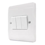 MK K4873WHI Light Switch 3 Gang 2 Way