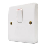 MK K5403WHI 20a DP Switch + Base Outlet - Deep Plate