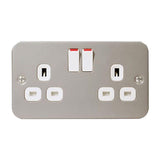 BG MC522 2 Gang 13 AMP Metal Clad Socket