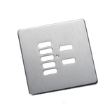 Rako 7 Button Wireless Wall Switch Cover Plate - Stainless Steel